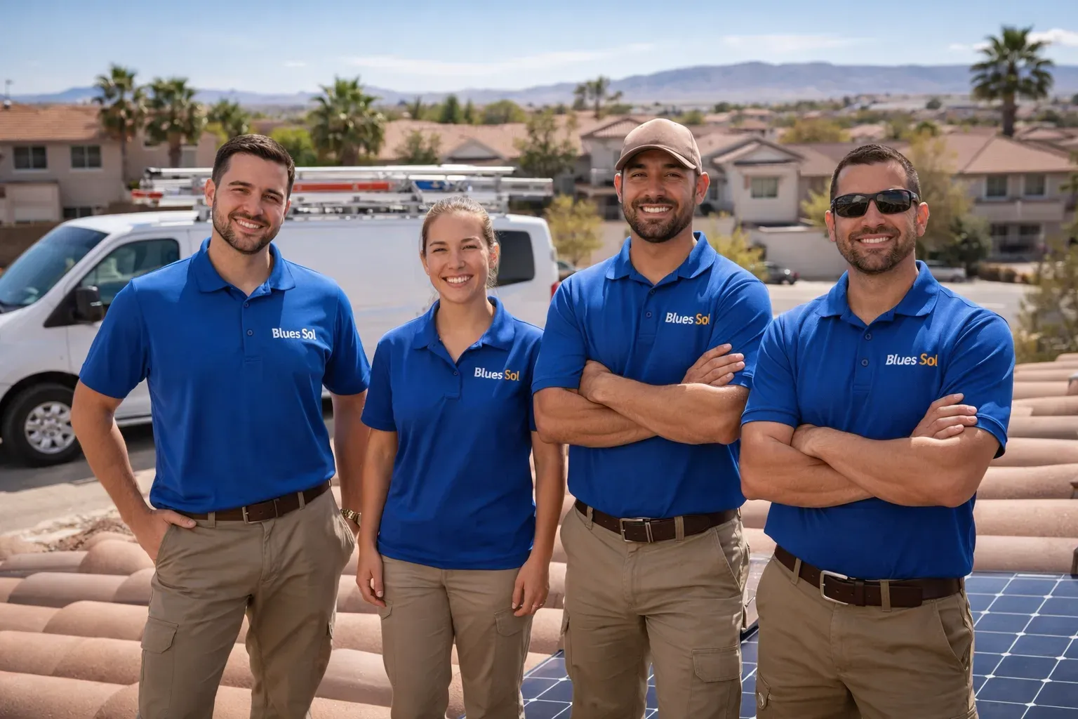 Blues Sol Roof team